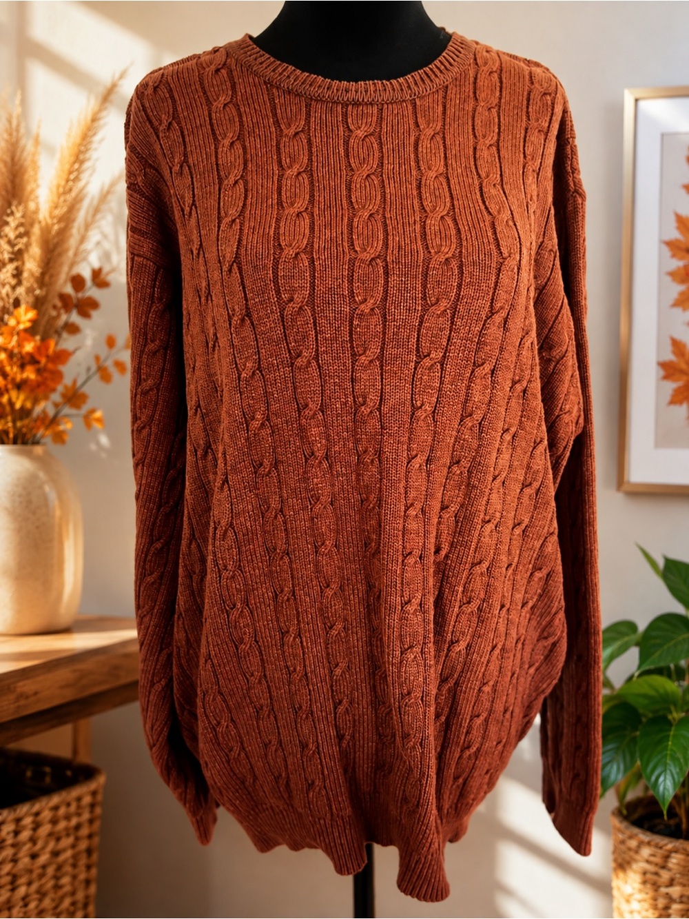 Izod Women's 100% Cotton Cable Knit Sweater